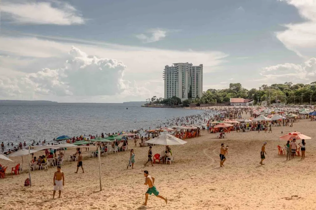 Relaxing on Ponta Negra Beach is one of the best things to do in Manaus, Brazil